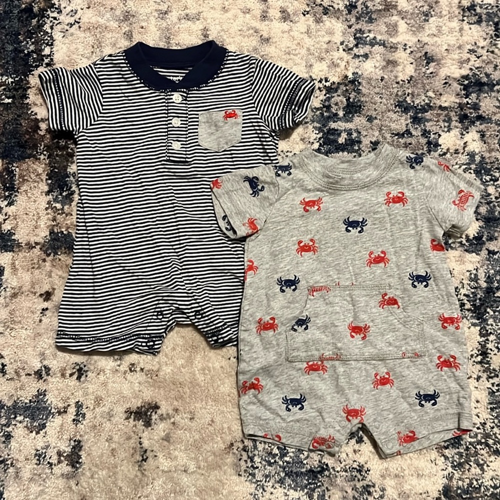 Carters 3mo Rompers (Both included) baby one piece